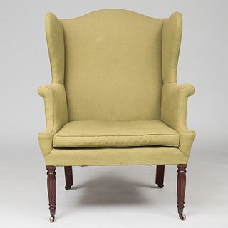 Federal Mahogany Wing Chair, Possibly New York