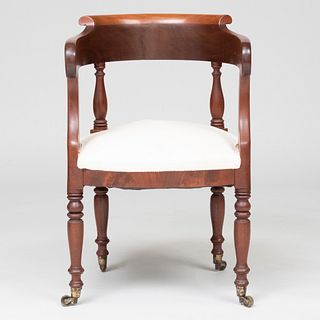 Federal Carved Mahogany Desk Chair