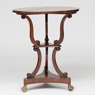 Early Victorian Rosewood and Mahogany Side Table