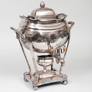 Dan Holy Parker & Co. Silver Plate Hot Water Urn