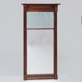 Large Federal Mahogany and Parcel-Gilt Pier Mirror