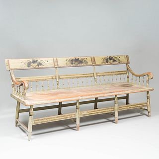 Federal Painted Hall Bench