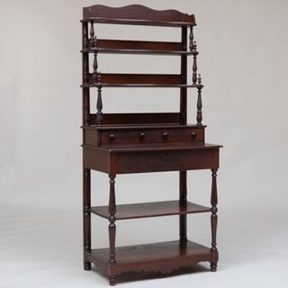 Victorian Stained Pine Stepped Ã‰tagÃ¨re