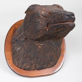 Folk Art Carving of a Black Bear Trophy