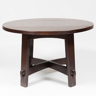 Arts and Crafts Style Ebonized Dining Table