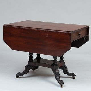 Classical Mahogany Drop-Leaf Table