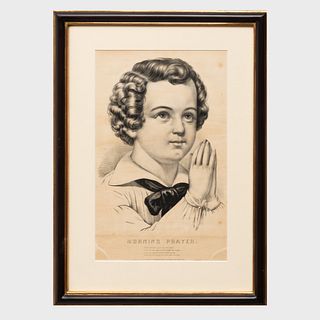 Currier & Ives, Publishers: Morning Prayer; Evening Prayer; and The Little Protector