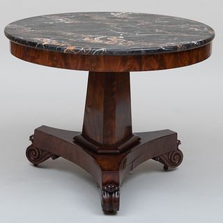 Late Federal Carved Mahogany Center Table, Boston