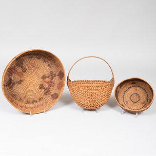 Group of Three Woven Baskets