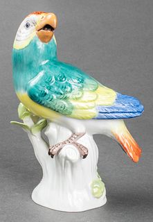 Meissen Porcelain Model Of A Parrot
