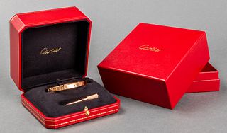 Cartier 18K Rose Gold Love Bracelet Size 18