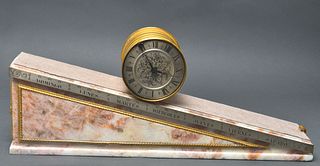 E Gubelin Lucerne 7-Day Marble Incline Plane Clock