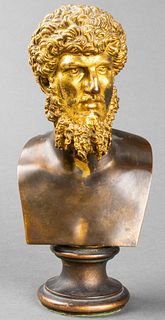 19th C. Gilt Bronze Bust of Lucius Verus