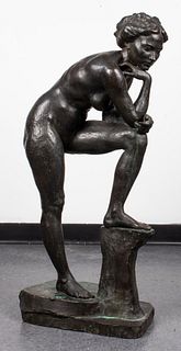 Louis Tuaillon "Sinnende" Bronze Sculpture