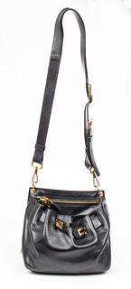 Tom Ford Black Leather Crossbody Handbag