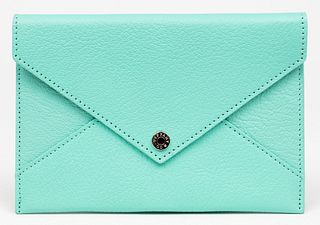 Tiffany & Co. Blue Leather Envelope Wallet