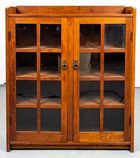 Stickley Oak Bookcase Cabinet