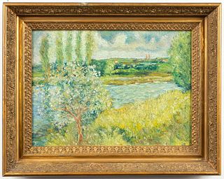 Smith Signed Impressionist Landscape Oil on Panel