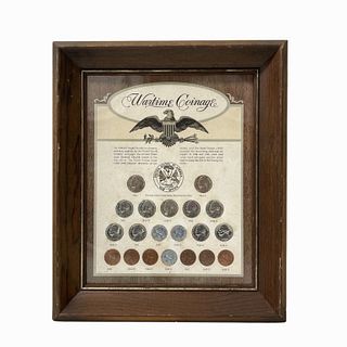 Wartime Coinage Wood Plaque