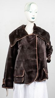 Sheared Brown Beaver Fur Jacket