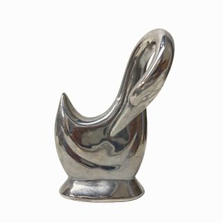 Decorative Metallic Swan Sculpture