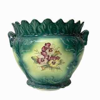 Antique Hanes Balt Green Flower Garden Vase