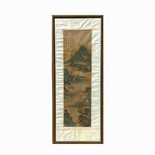 Japanese Hand Painted Scroll on Canvas