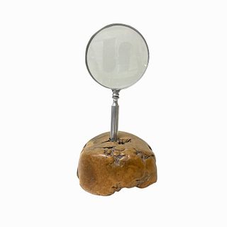 Magnifying Glass on Wooden Stand