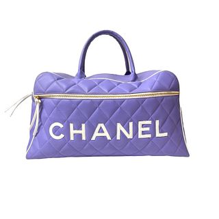 Possibly Chanel Purple Gym Duffle Bag