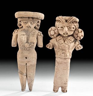 Pair of Tlatilco Pottery Standing Female Figures