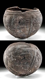 Early 20th C. Papua New Guinea Pottery Bowl