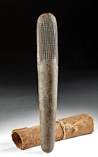 Early 20th C. Papua New Guinea Stone Tapa Beater