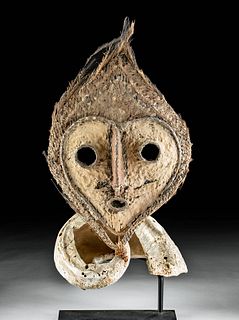 Rare Mid 20th C. Papua New Guinea Talipan Mask