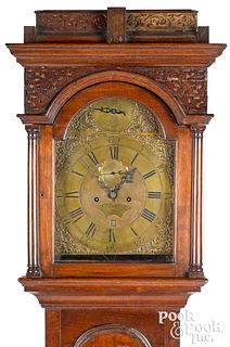 Pennsylvania William and mary tall case clock