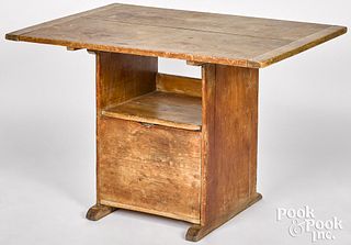 New England pine chair table