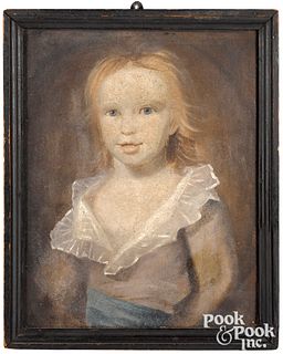Attributed to Samuel Broadbent portrait of a chil