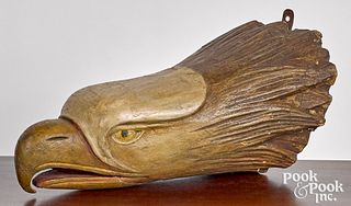 Carved and painted eagle figurehead, 19th c.