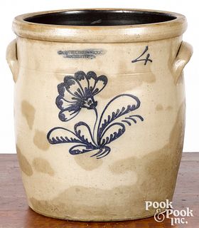 New York four-gallon stoneware crock