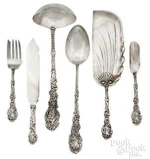 Six Gorham sterling silver serving utensils