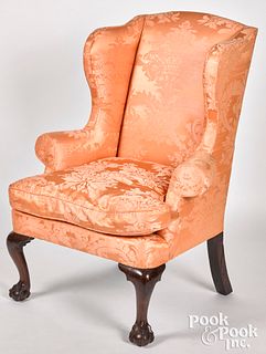 Chippendale mahogany wing chair, ca. 1770