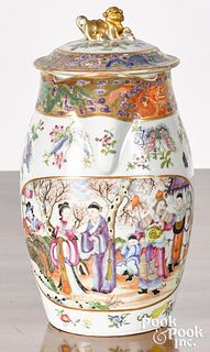 Chinese export porcelain famille rose cider jug