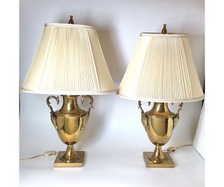 Pair Chapman Brass Lamps