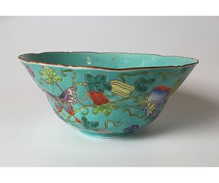 Chinese Famille Rose Late Qing Bowl