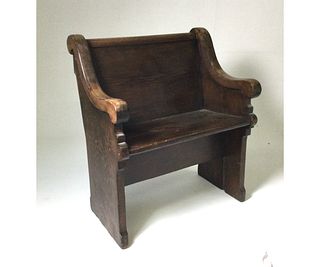 Vintage Pine Single Seat Church Pew