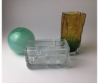 Lot 3 pc. Mid Century Glass