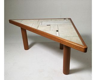 Mid Century Sallingboe Jelling Teak Triangle Table