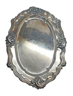 Two Buccellati Borgia Sterling Silver Oval Serving Trays