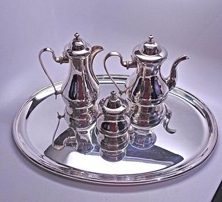 Buccellati Prestigio Mario Sterling Silver 4pc Tea and Coffee Set
