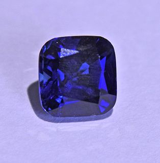 AGL 2.33ct No Heat Cushion Blue Sapphire Gemstone