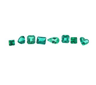 2.86ctw Loose Emerald Gemstone Lot of 8pc